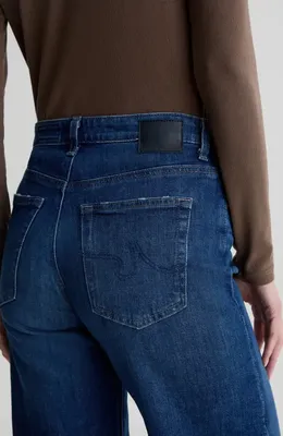 AG AG Saige Mid Rise Wide Leg Jeans in Mykonos — Women Winter navy Jeans & Denim