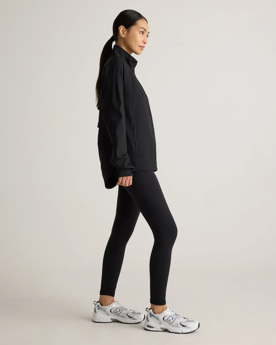 Quince Quince | Women's Race Day Full-Zip Jacket in Black — Women Winter black Activewear