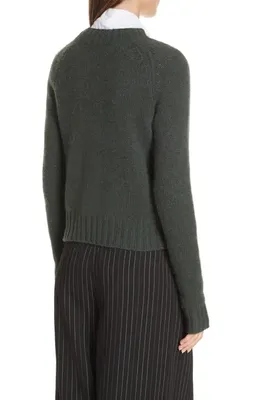 Vince Vince Shrunken Cashmere Sweater in Forest — Women Autumn teal Sweaters & Knits