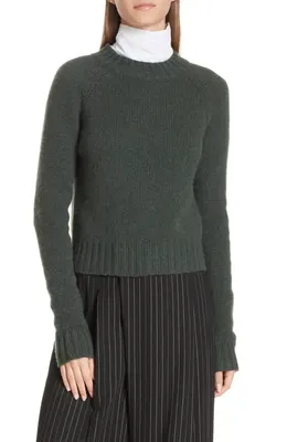 Vince Vince Shrunken Cashmere Sweater in Forest — Women Autumn teal Sweaters & Knits