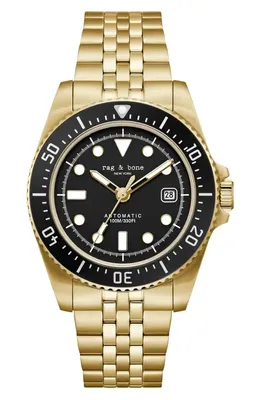 rag & bone rag & bone Rowan Automatic Bracelet Watch in Gold — Men Autumn gold Accessories