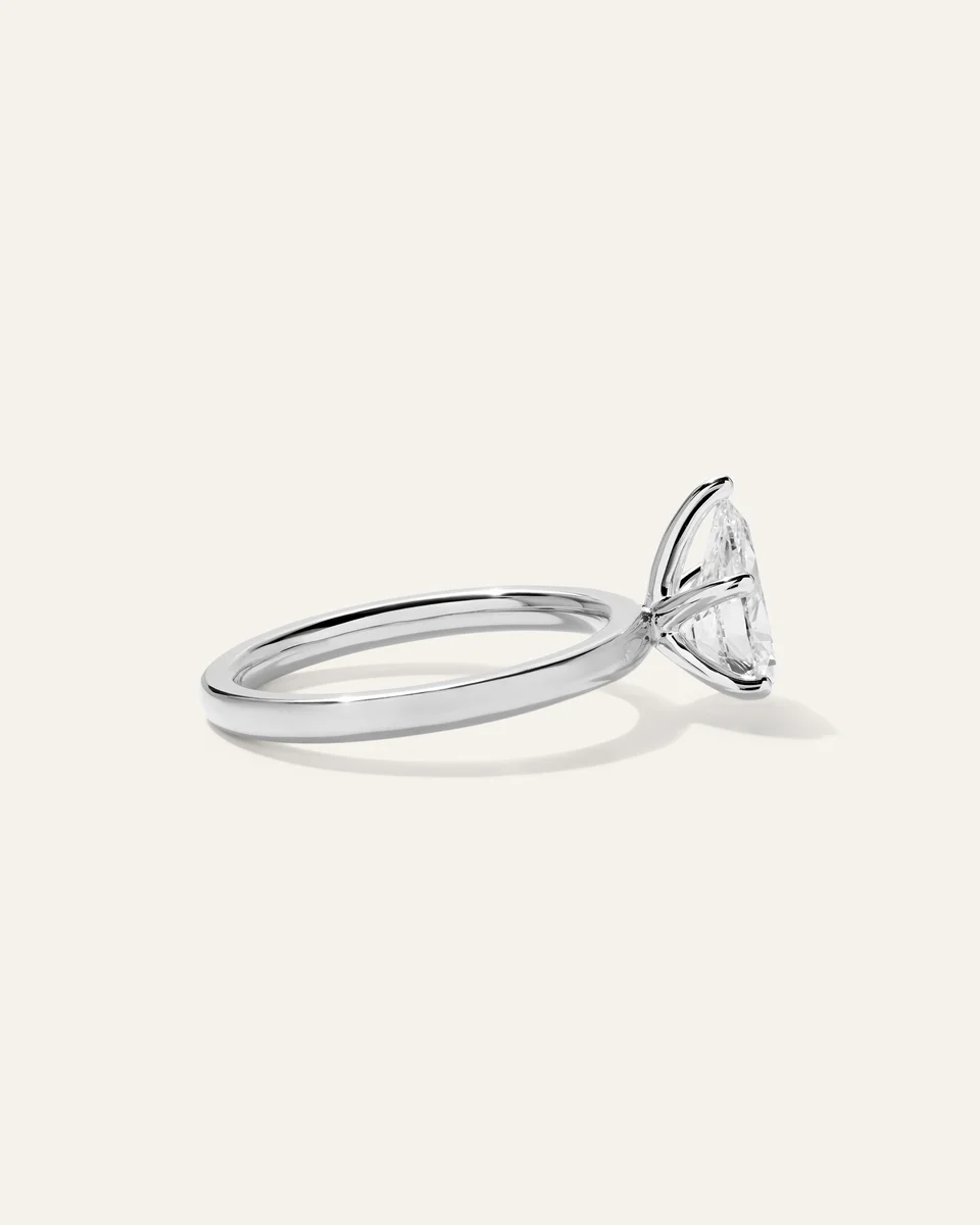 Quince Quince | Women's Lab Grown Diamond Pear Comfort Fit Engagement Ring 1.5ct in Platinum — Women Summer white Accessories