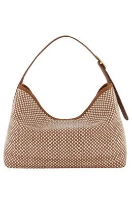 Vince Vince Small Vivian Leather Hobo Bag in Saddle/Milk — Women Autumn brown Hand Bags
