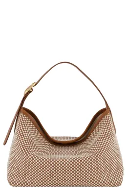 Vince Vince Small Vivian Leather Hobo Bag in Saddle/Milk — Women Autumn brown Hand Bags