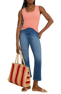 NIC+ZOE NIC+ZOE Perfect Knit Scoop Neck Tank in Persimmon — Women Spring coral Tops