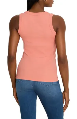 NIC+ZOE NIC+ZOE Perfect Knit Scoop Neck Tank in Persimmon — Women Spring coral Tops