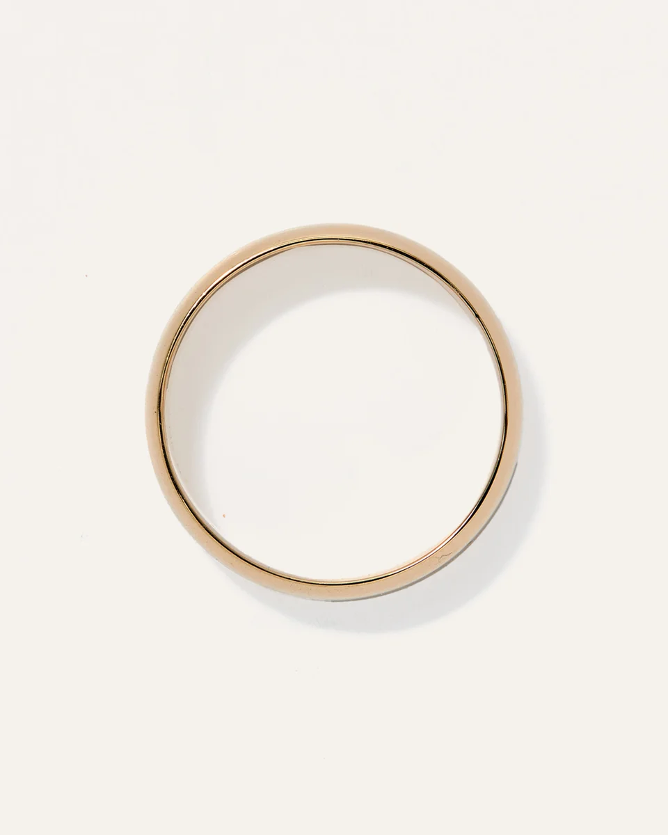 Quince Quince | Low Dome Band Rings in Yellow Gold — Unisex Spring gold Jewelry