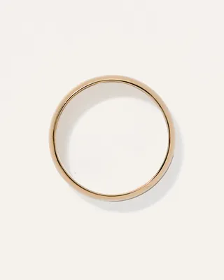 Quince Quince | Low Dome Band Rings in Yellow Gold — Unisex Spring gold Jewelry