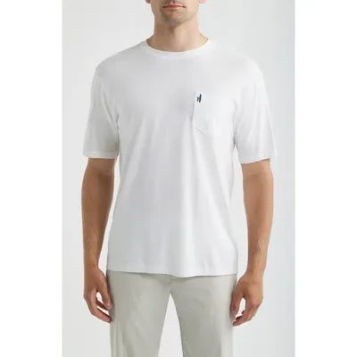 johnnie-O johnnie-O Shoreline Cotton Blend Pocket T-Shirt in White — Men Winter white Tops