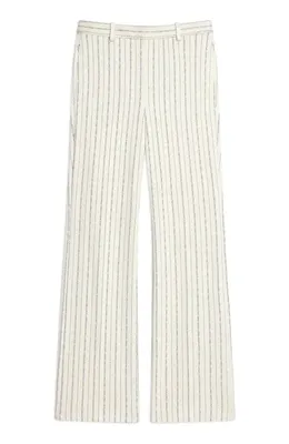 Theory Theory Pinstripe Slim Fit Pants in Oat Multi - E61 — Women Spring white Pants