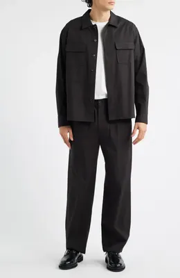 FRAME FRAME Double Pocket Overshirt in Washed Black — Men Winter black Tops