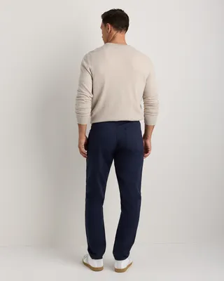 Quince Quince | Men's Comfort Stretch Traveler 5-Pocket Pants Athletic Tapered in Deep Navy — Men Winter navy Trousers & Chinos