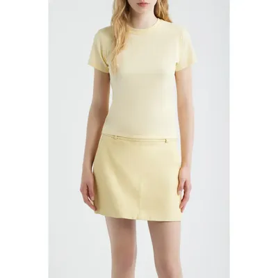 FRAME FRAME The Vintage Baby T-Shirt in Lemon — Women Spring ivory Tops