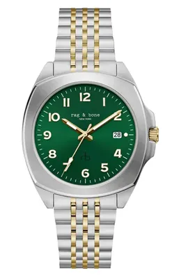 rag & bone rag & bone Bleeker Bracelet Watch in Two Tone — Men Winter silver Accessories