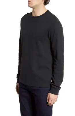 FRAME FRAME Duo Fold Long Sleeve Cotton T-Shirt in Noir — Men Winter black Tops