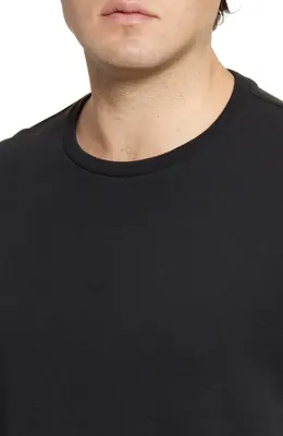 FRAME FRAME Duo Fold Long Sleeve Cotton T-Shirt in Noir — Men Winter black Tops