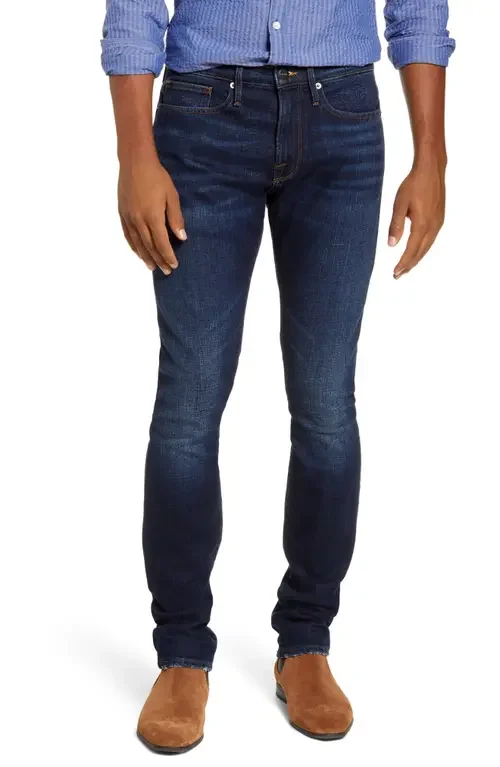 FRAME FRAME L'Homme Slim Fit Jeans in Baltic — Men Winter navy Pants