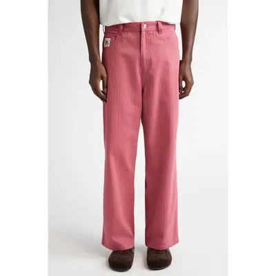 Bode Bode Knolly Brook Twill Trousers in Pink — Men Autumn pink Pants