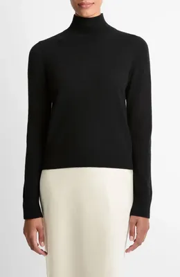 Vince Vince Turtleneck Cashmere Sweater in Black — Women Winter Tops