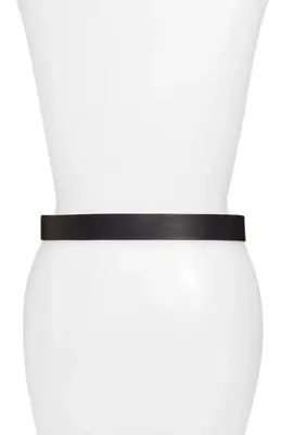 rag & bone rag & bone Boyfriend Leather Belt in Jet Black — Women Winter black Accessories