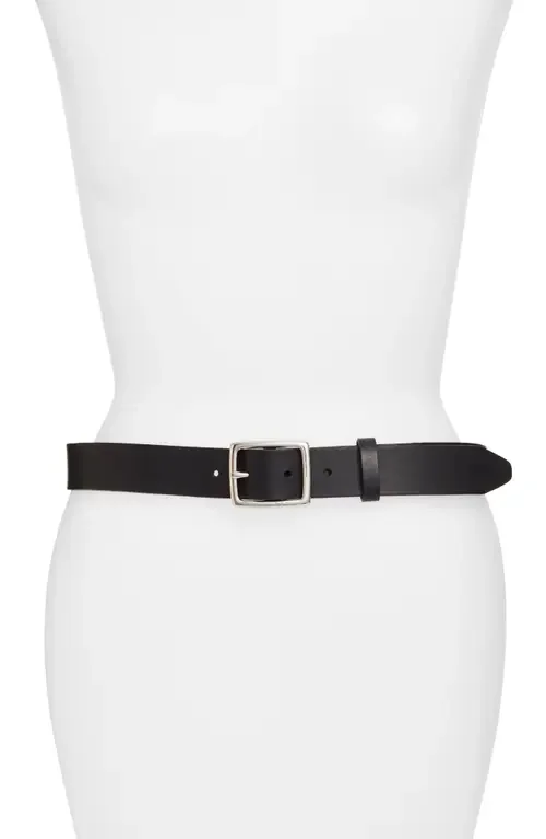 rag & bone rag & bone Boyfriend Leather Belt in Jet Black — Women Winter black Accessories