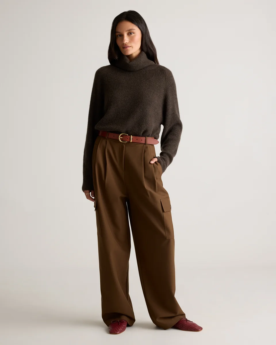 Quince Quince | Women's Allegra European Leather Belt in Saddle — Women Autumn brown Belts