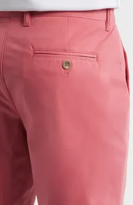 johnnie-O johnnie-O Jupiter Cotton Blend Chino Shorts in Malibu Red — Men Spring coral Shorts