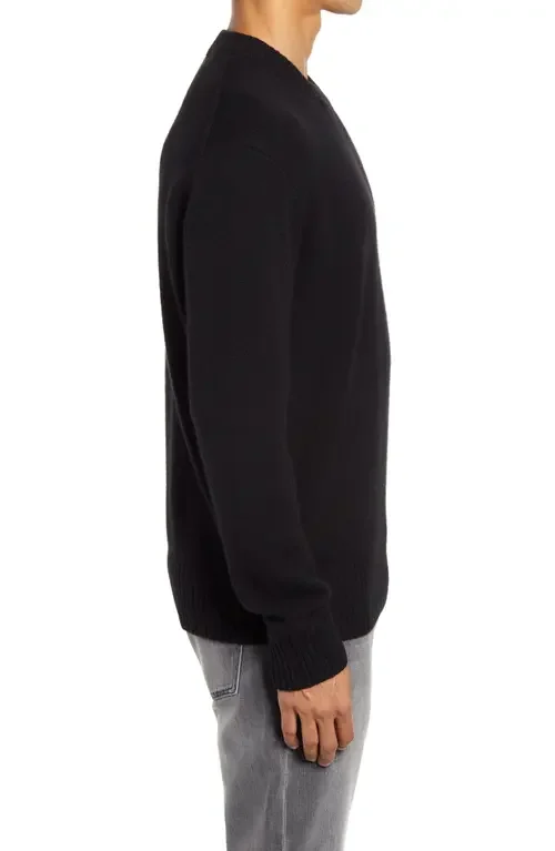 FRAME FRAME Cashmere Crewneck Sweater in Noir — Men Winter black Tops