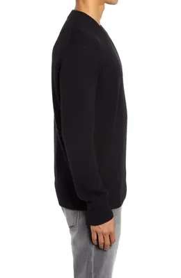 FRAME FRAME Cashmere Crewneck Sweater in Noir — Men Winter black Tops