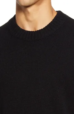 FRAME FRAME Cashmere Crewneck Sweater in Noir — Men Winter black Tops