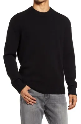 FRAME FRAME Cashmere Crewneck Sweater in Noir — Men Winter black Tops