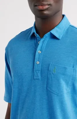 johnnie-O johnnie-O Heathered Original 2.0 Regular Fit Polo in Venice Blue — Men Summer blue Tops