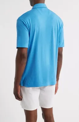 johnnie-O johnnie-O Heathered Original 2.0 Regular Fit Polo in Venice Blue — Men Summer blue Tops