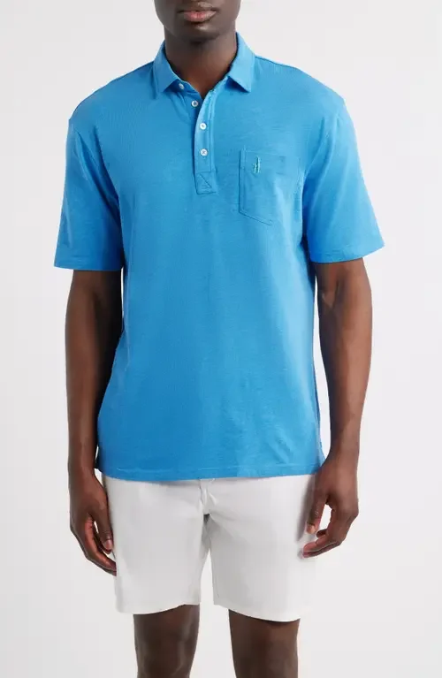 johnnie-O johnnie-O Heathered Original 2.0 Regular Fit Polo in Venice Blue — Men Summer blue Tops