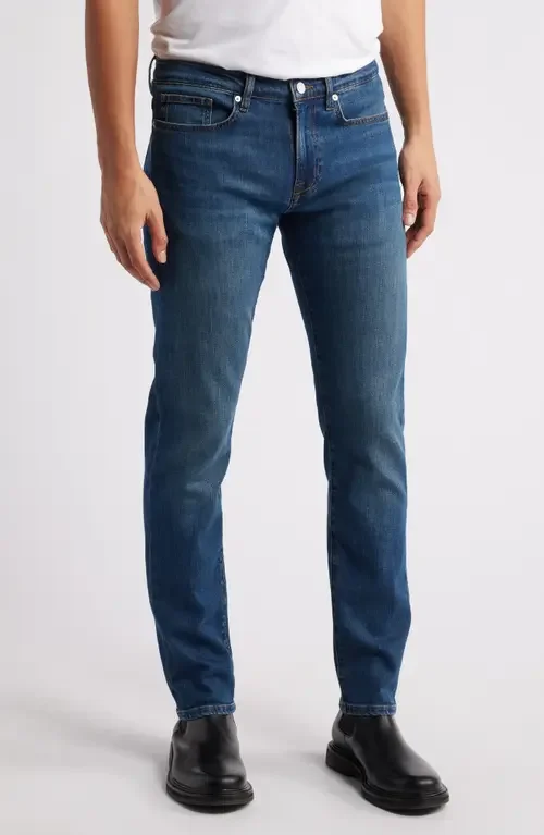 FRAME FRAME L'Homme Slim Fit Jeans in Benz — Men Winter navy Pants