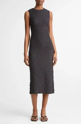 Vince Vince Textured Ruched Side Strapless Dress in Ink — Women Winter black Dresses