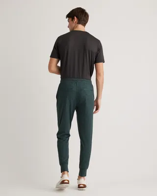 Quince Quince | Men's Flowknit Performance Joggers in Heather Green — Men Summer teal Athletic Pants