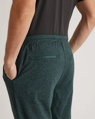 Quince Quince | Men's Flowknit Performance Joggers in Heather Green — Men Summer teal Athletic Pants