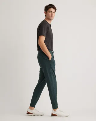 Quince Quince | Men's Flowknit Performance Joggers in Heather Green — Men Summer teal Athletic Pants
