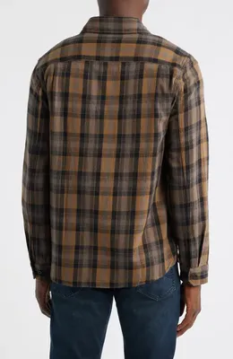 AG AG Mason Plaid Flannel Button-Up Shirt in Yellow Multi — Men Autumn orange Tops