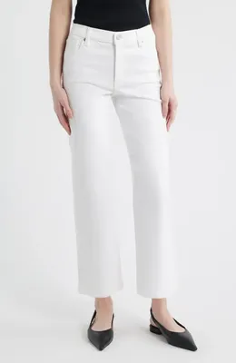 FRAME FRAME The Mellow Ankle Straight Leg Jeans in White — Women Winter white Pants