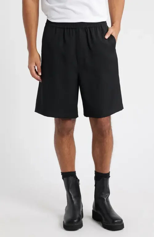 FRAME FRAME Relaxed Wool Shorts in Black — Men Winter black Pants