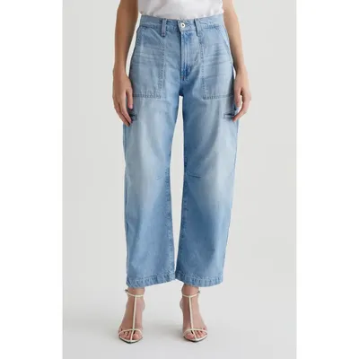 AG AG Hazal Ankle Barrel Utility Jeans in Siren — Women Summer grey Pants