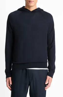 Vince Vince Wool & Cashmere Hooded Sweater in Coastal — Men Winter black Tops