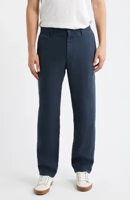 rag & bone rag & bone Evan Back Elastic Waist Linen Dress Pants in Sail — Men Winter navy Pants