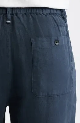 rag & bone rag & bone Evan Back Elastic Waist Linen Dress Pants in Sail — Men Winter navy Pants