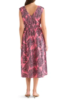 NIC+ZOE NIC+ZOE Blush of Spring Dierdre Sleeveless Stretch Cotton Midi Dress in Pink Multi — Women Spring pink Dresses
