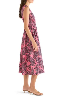 NIC+ZOE NIC+ZOE Blush of Spring Dierdre Sleeveless Stretch Cotton Midi Dress in Pink Multi — Women Spring pink Dresses