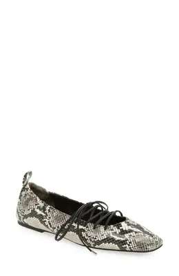 rag & bone rag & bone Sophia Ballet Flat in White Sn — Women Winter white Shoes