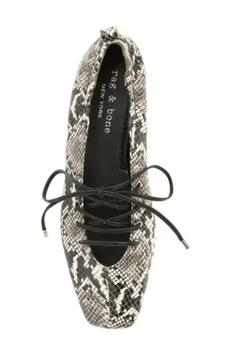 rag & bone rag & bone Sophia Ballet Flat in White Sn — Women Winter white Shoes